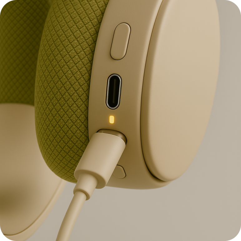 USB-C charging port detail