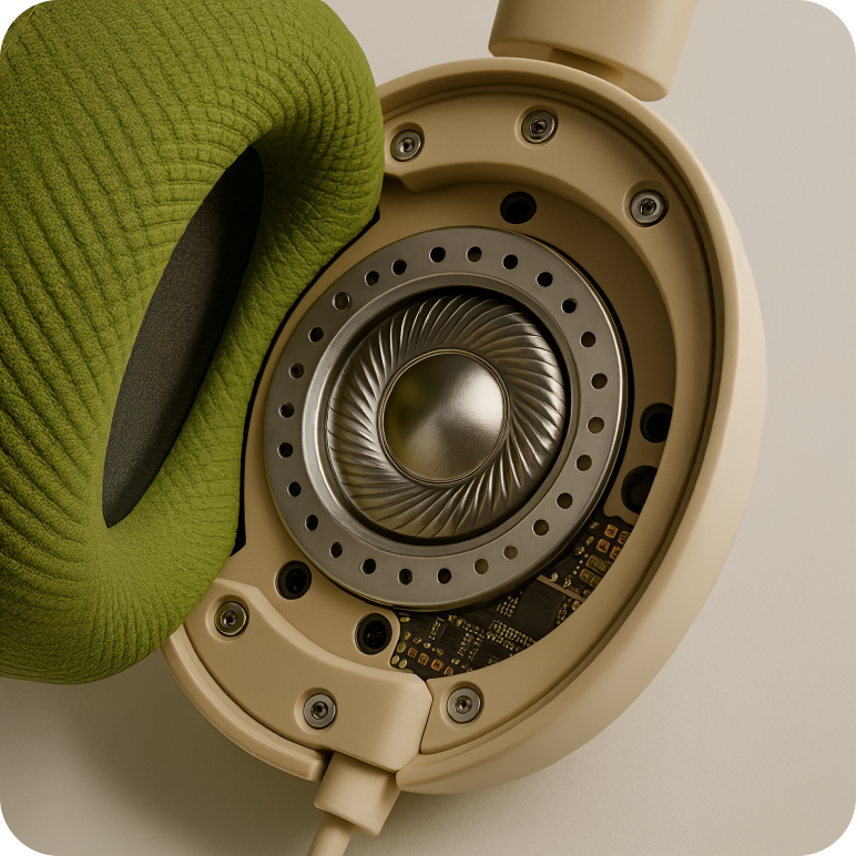 Ear cushion texture detail
