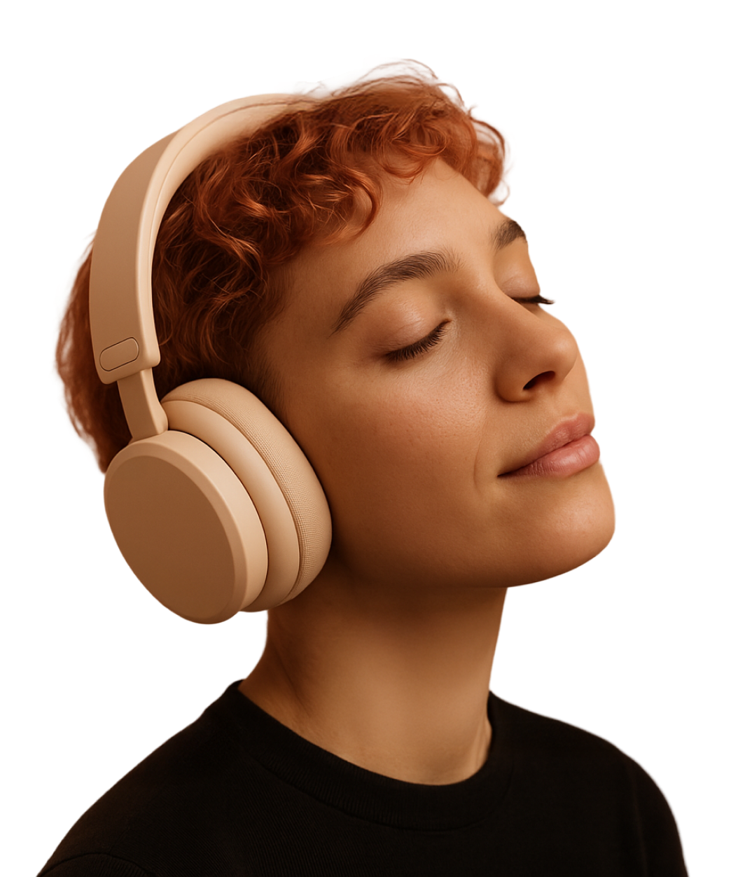 Person wearing Resonance headphones